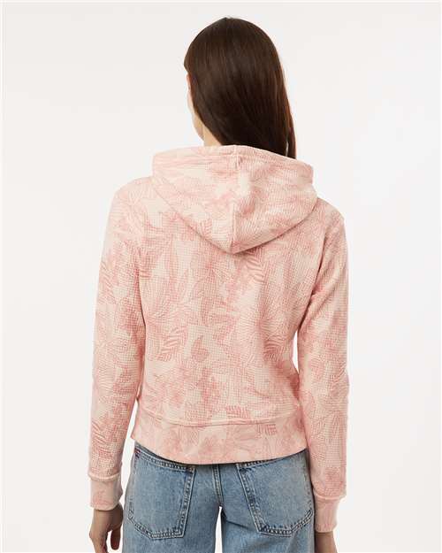Women's Maddie Floral Print Hooded Sweatshirt – On Model – Back