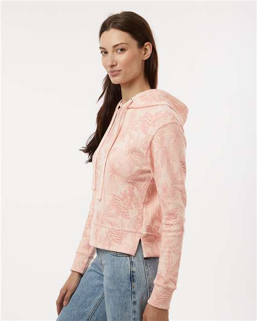 Women's Maddie Floral Print Hooded Sweatshirt – On Model – Side