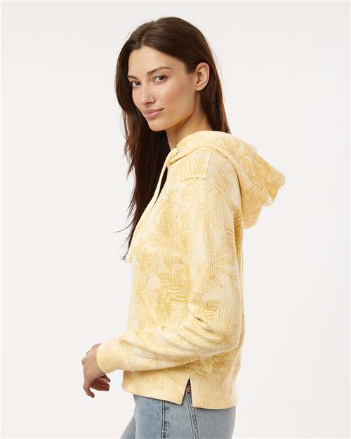 Women's Maddie Floral Print Hooded Sweatshirt – On Model – Side