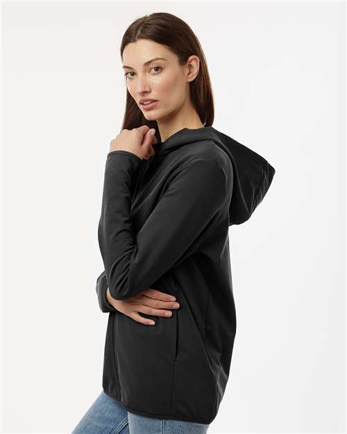 Unisex Perform Full-Zip Hooded Sweatshirt – On Model – Side