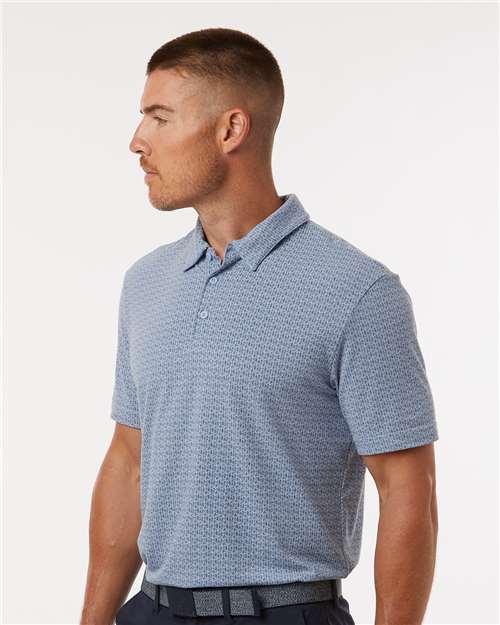 Men's Blended Printed Polo – On Model – Side