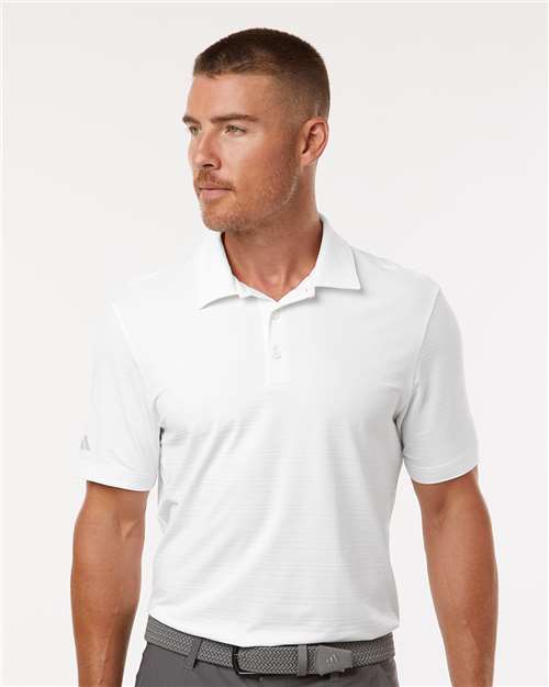 Men's Textured Stripe Polo – On Model