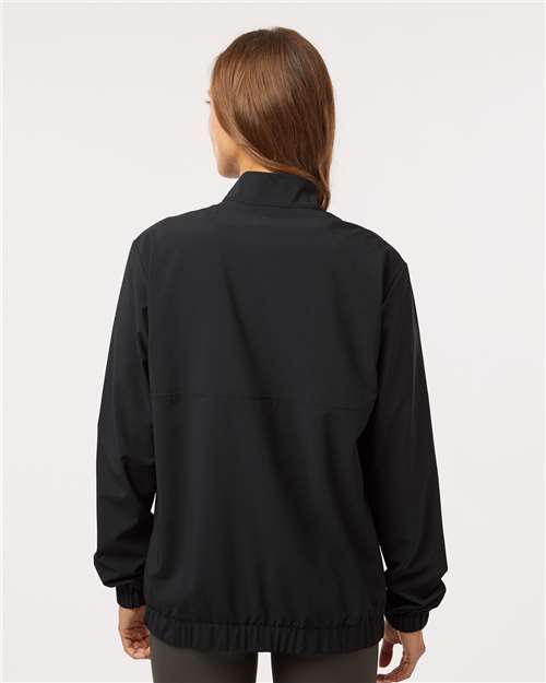 Women's Stretch Woven Half-Zip Pullover – On Model – Back