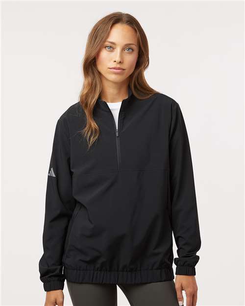Women's Stretch Woven Half-Zip Pullover – On Model