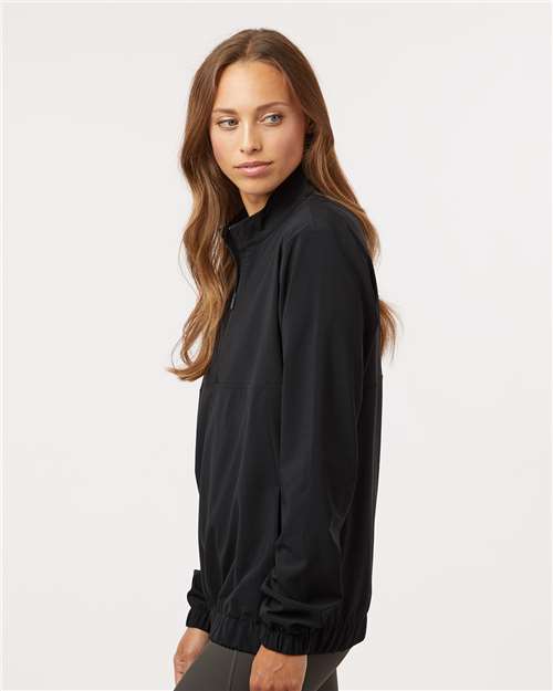 Women's Stretch Woven Half-Zip Pullover – On Model – Side
