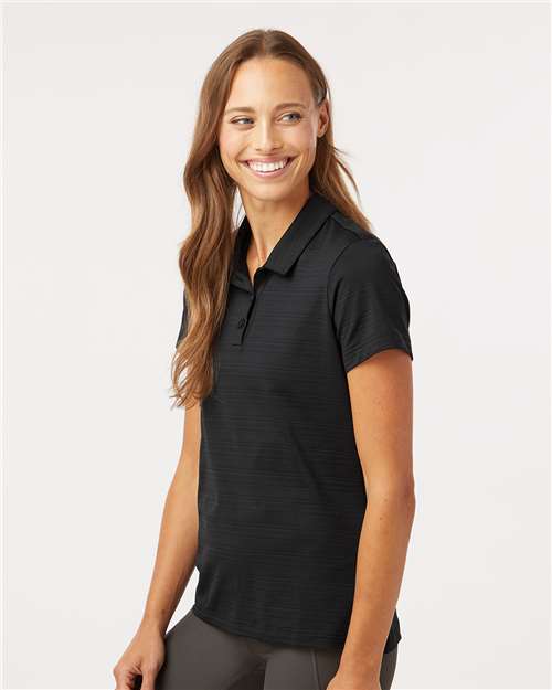 Women's Textured Stripe Polo – On Model – Side