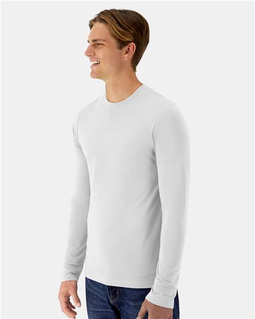 Unisex Cool DRI® Cotton Touch Long Sleeve T-Shirt – On Model – Side