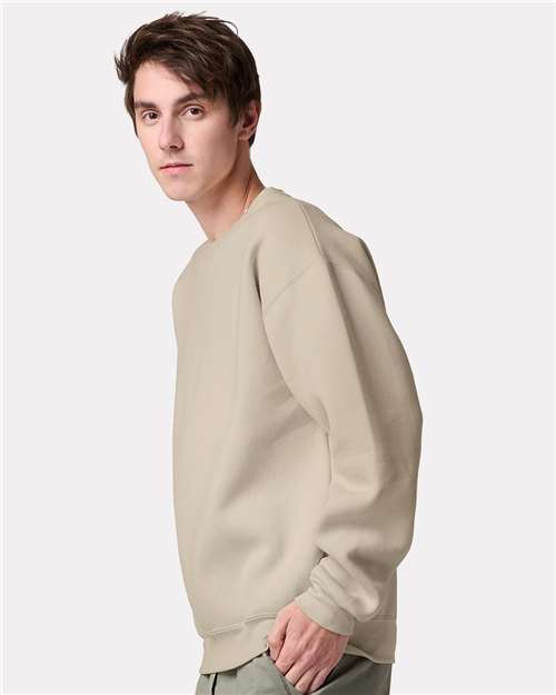 Unisex Rugged Crewneck Sweatshirt – On Model – Side
