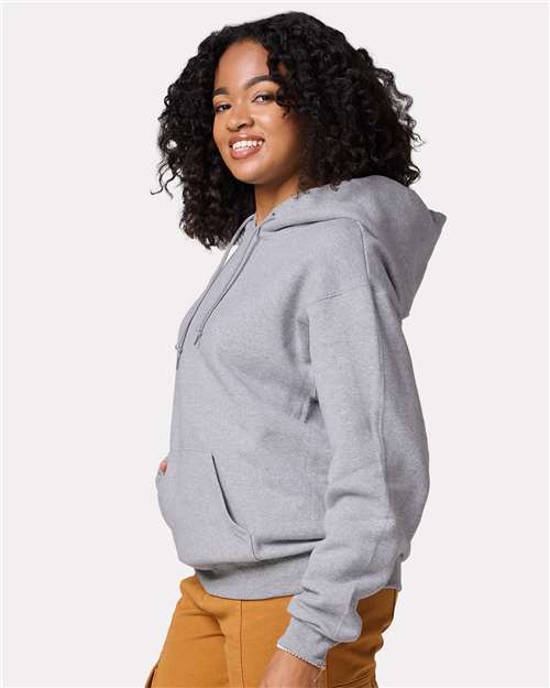 Unisex Rugged Hooded Sweatshirt – On Model – Side