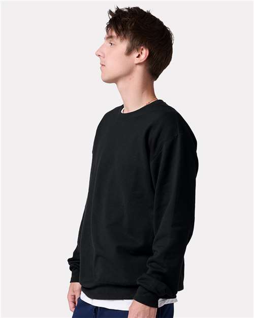 Unisex Ultimate CVC Crewneck Sweatshirt – On Model – Side