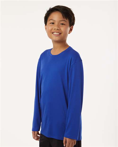 Youth Pro-Lock Performance Long Sleeve T-Shirt – On Model – Side