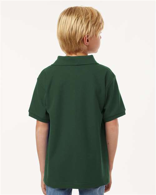 Youth Pique Polo – On Model – Back
