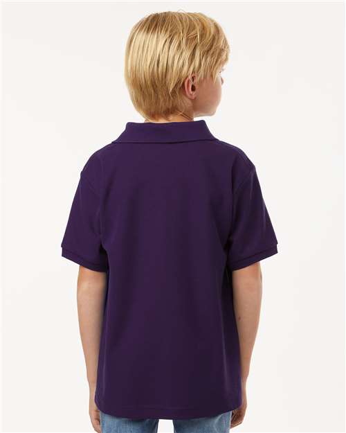 Youth Pique Polo – On Model – Back