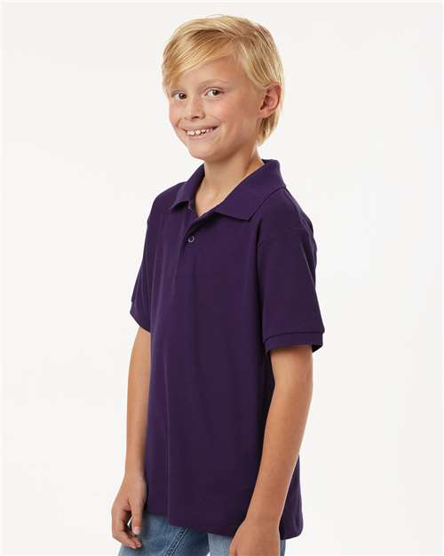 Youth Pique Polo – On Model – Side