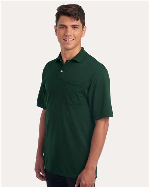 Men's Dri-Power® Polo with Pocket – On Model – Side