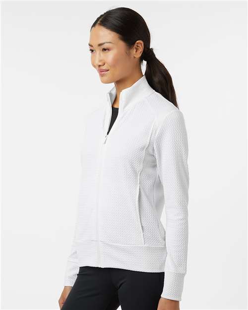 Women's Ultimate365 Textured Full-Zip Jacket – On Model – Side