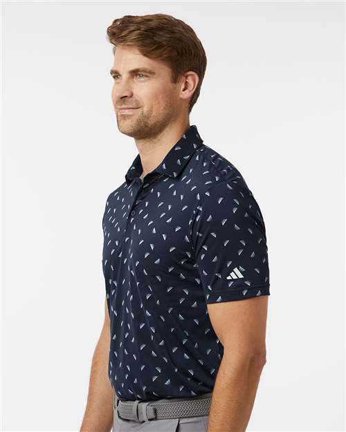 Men's Ultimate365 Mesh Print Polo – On Model – Side