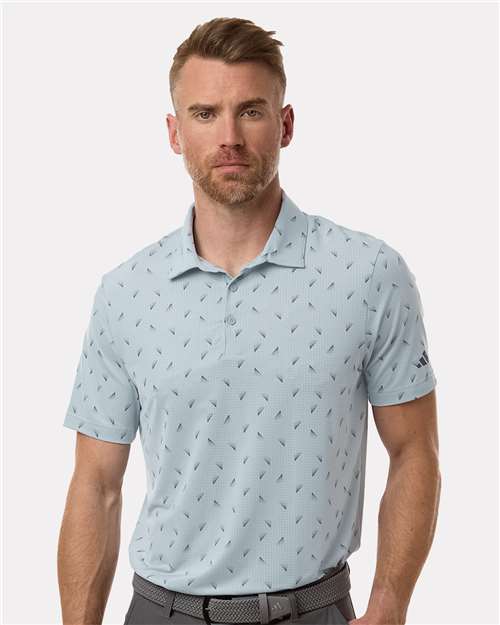 Men's Ultimate365 Mesh Print Polo – On Model