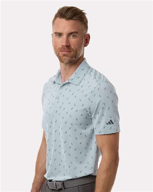 Men's Ultimate365 Mesh Print Polo – On Model – Side