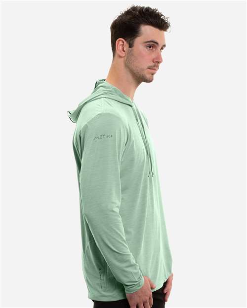 Men's Low Pro Tech Hooded Long Sleeve T-Shirt – On Model – Side