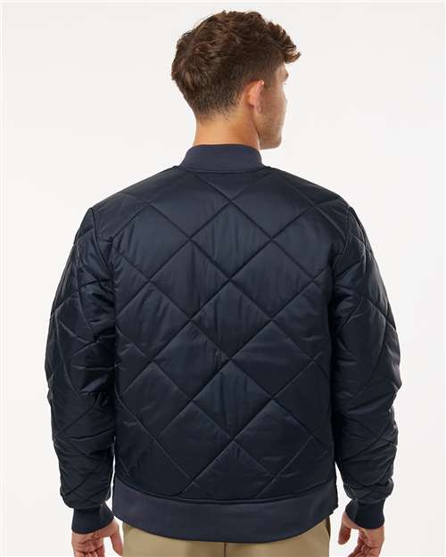 Men's Diamond Quilted Jacket – On Model – Back