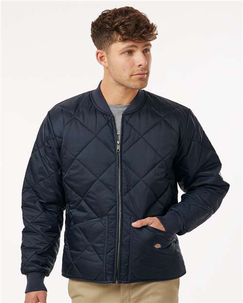 Men's Diamond Quilted Jacket – On Model