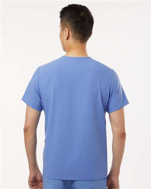 Men's Platt 3-Pocket Scrub V-Neck Top – On Model – Back