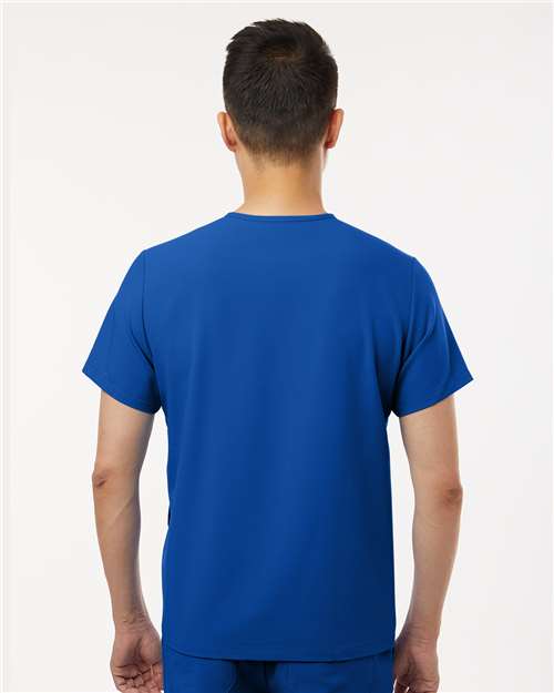 Men's Platt 3-Pocket Scrub V-Neck Top – On Model – Back