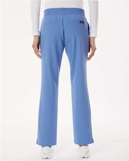 Women's Xenos Essential Knit-Waist Scrub Pants – On Model – Back