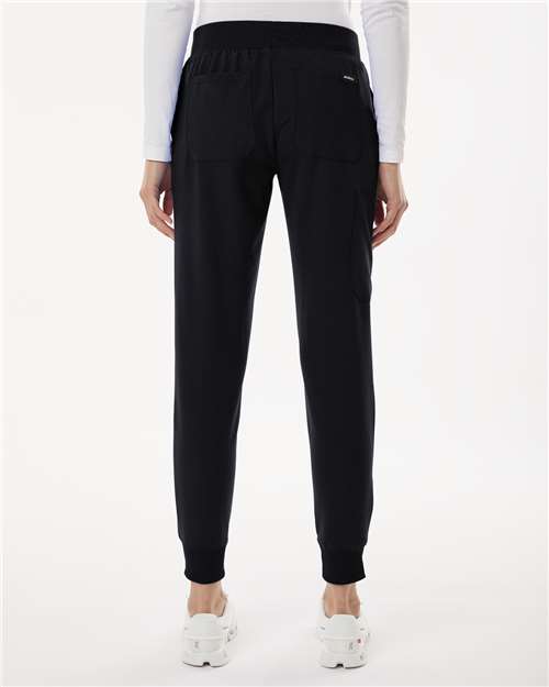 Women's Silex Knit-Waist Scrub Joggers – On Model – Back