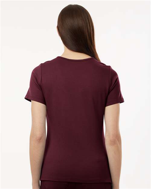 Women's Cesi UltraSOFT­™ Scrub V-Neck Top – On Model – Back