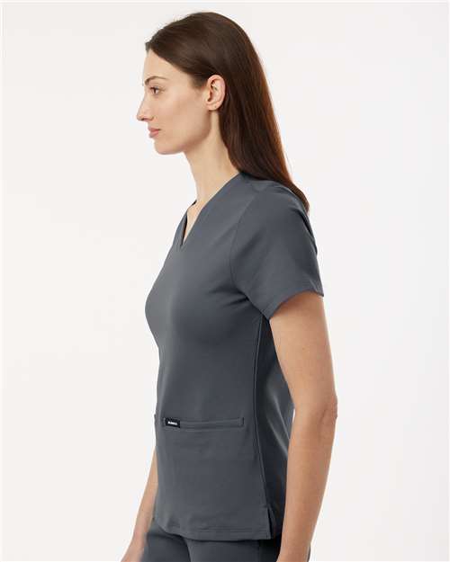 Women's Cesi UltraSOFT­™ Scrub V-Neck Top – On Model – Side