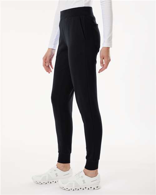 Women's Petite Sizes Rubi UltraSOFT™ Scrub Joggers – On Model – Side
