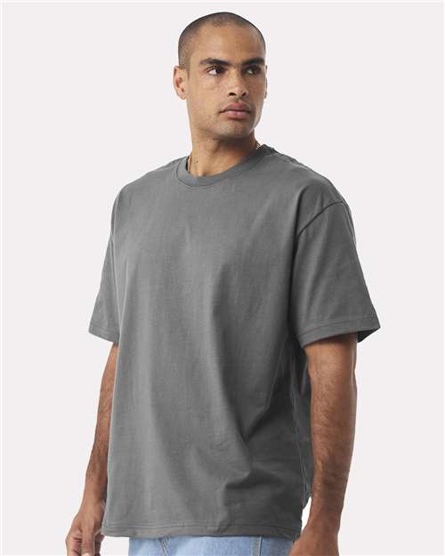 Unisex 7.5 oz Heavyweight Tee – On Model – Side