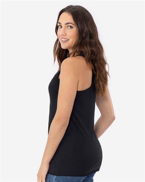 Women’s Triblend Racerback Tank Top – On Model – Side
