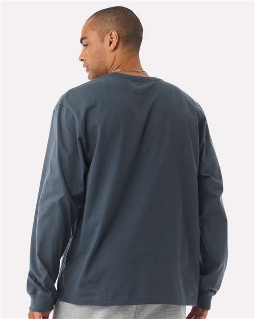 Unisex 7.5 oz Heavyweight Long Sleeve Tee – On Model – Back