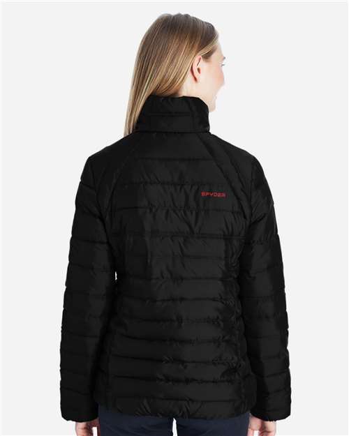 Women's Insulated Puffer Jacket – On Model – Back
