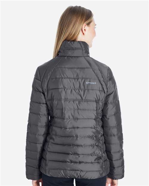 Women's Insulated Puffer Jacket – On Model – Back