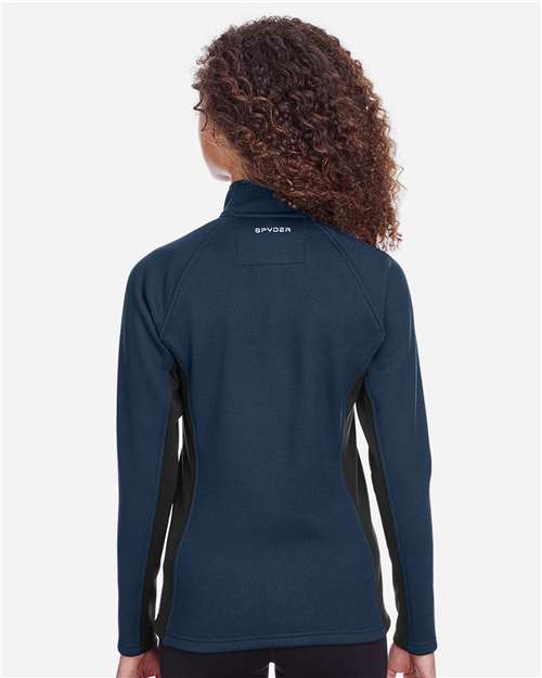 Women's Constant Half-Zip Sweater Fleece Pullover – On Model – Back