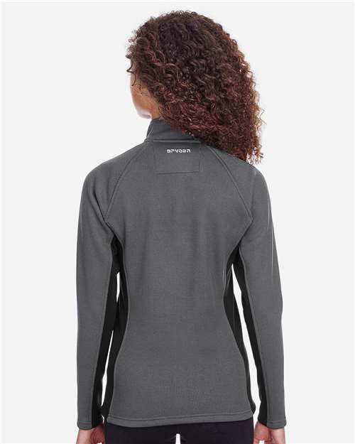 Women's Constant Half-Zip Sweater Fleece Pullover – On Model – Back