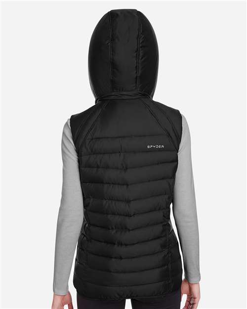 Women's Supreme Puffer Vest – On Model – Back