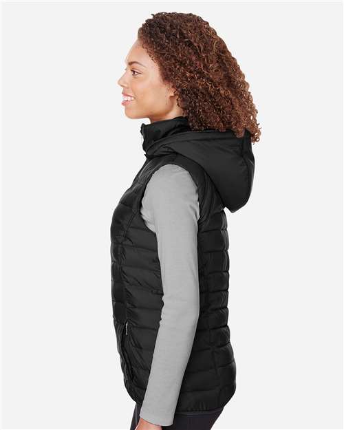 Women's Supreme Puffer Vest – On Model – Side