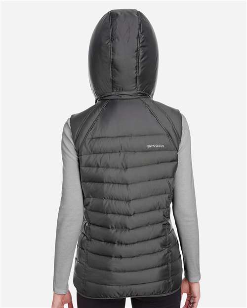 Women's Supreme Puffer Vest – On Model – Back