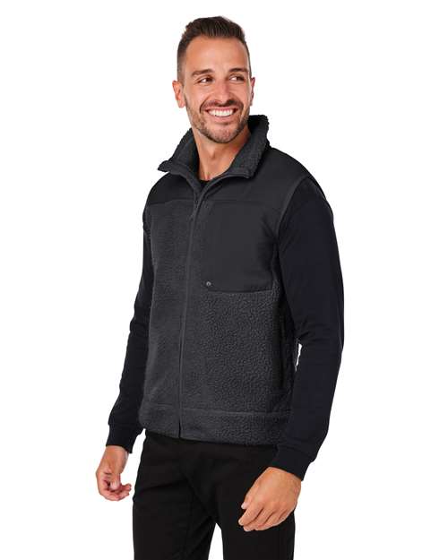 Unisex Venture Sherpa Vest – On Model – Side
