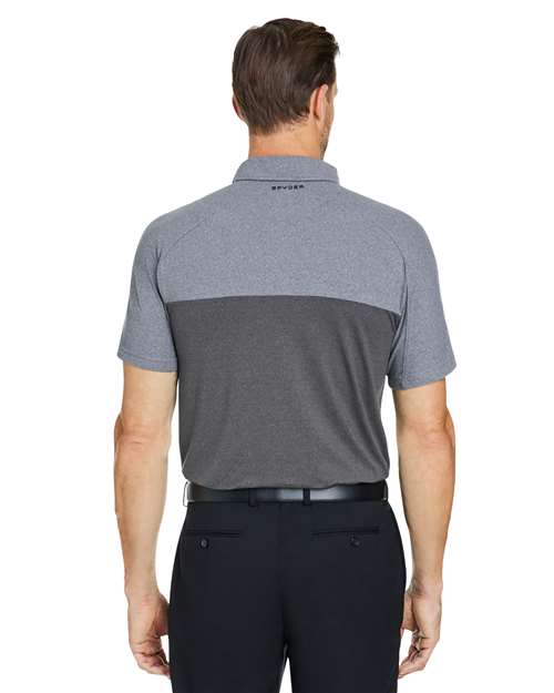 Men's Spyre Flex Colorblock Polo – On Model – Back