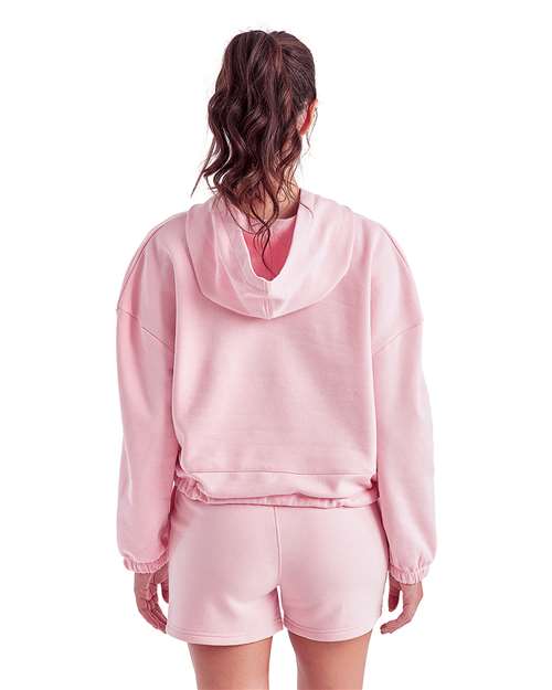 Women's Cropped Maria Hooded Sweatshirt – On Model – Back