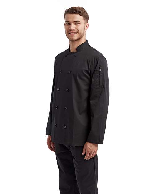 Unisex Recycled Chef Coat – On Model – Side