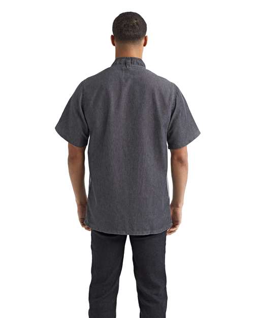 Unisex Zip-Close Short Sleeve Chef's Coat – On Model – Back