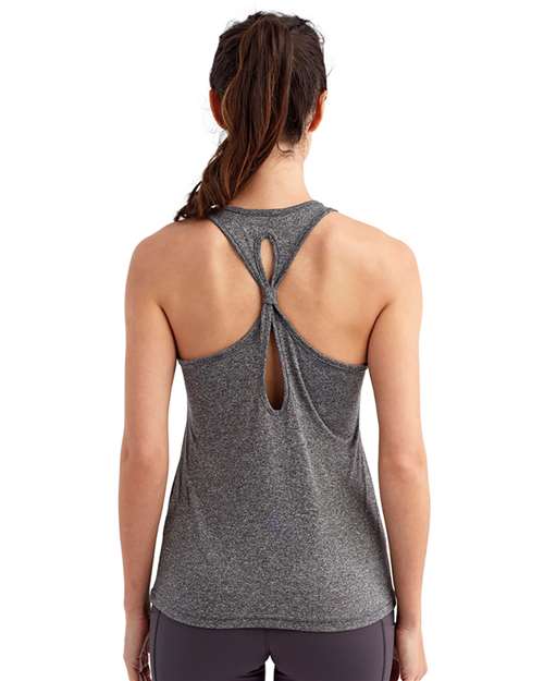 Women's Knot Back Venus Tank Top – On Model – Back