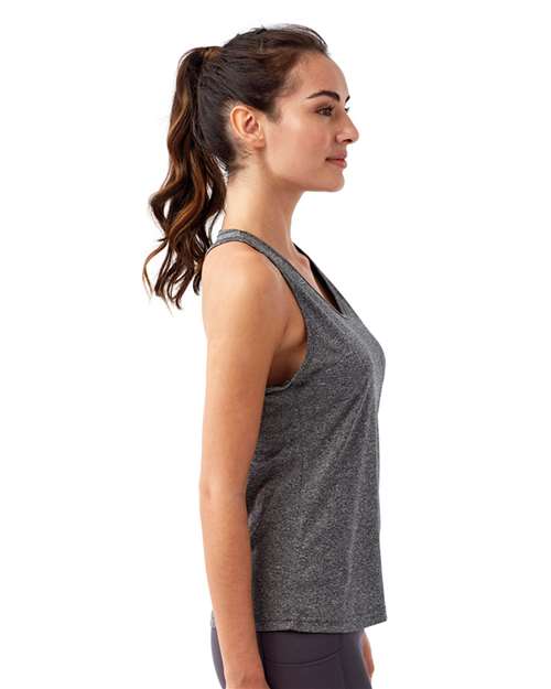Women's Knot Back Venus Tank Top – On Model – Side